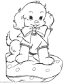 Christmas dog coloring pages