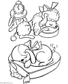Christmas dog coloring pages