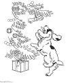 Christmas dog coloring pages