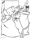 Christmas dog coloring page
