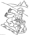 Christmas dogs coloring pages