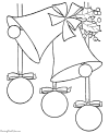 Christmas bells coloring page