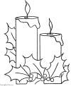 Christmas candles coloring page