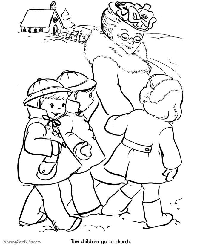 Christian Christmas coloring pages