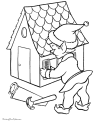 Christmas elves coloring