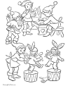Christmas elves coloring