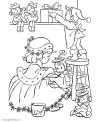 Elves coloring page