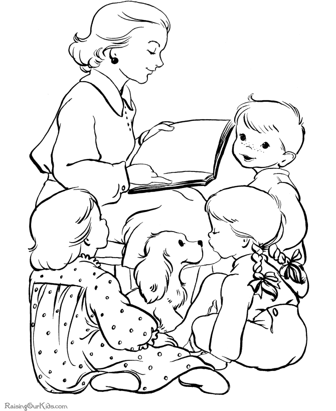 Printable Christmas coloring pages - Storytime!