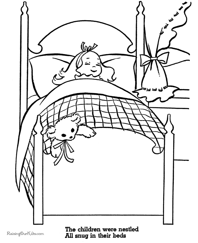 Free printables Christmas coloring pages - Waiting for Santa!