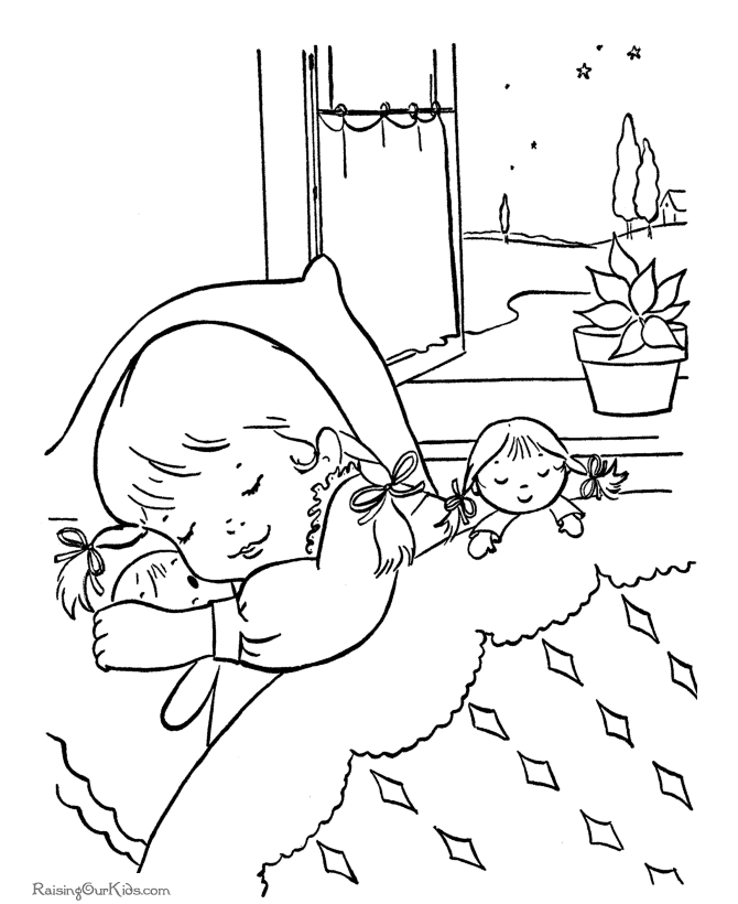 Printable kids Christmas coloring pages