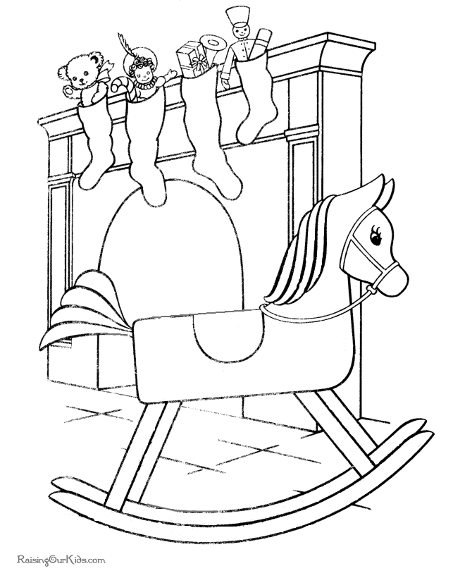 Christmas coloring pages - Full Christmas stockings!