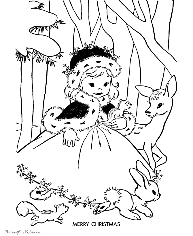 Merry Christmas - Free kids printable Christmas coloring pages!