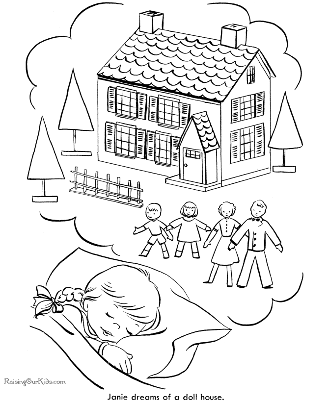 Free kids printable Christmas coloring pages online - Christmas Dreaming!