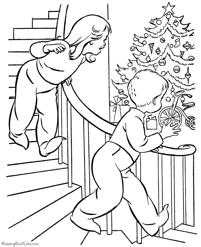 Kids printable Christmas pages - Did Santa come?