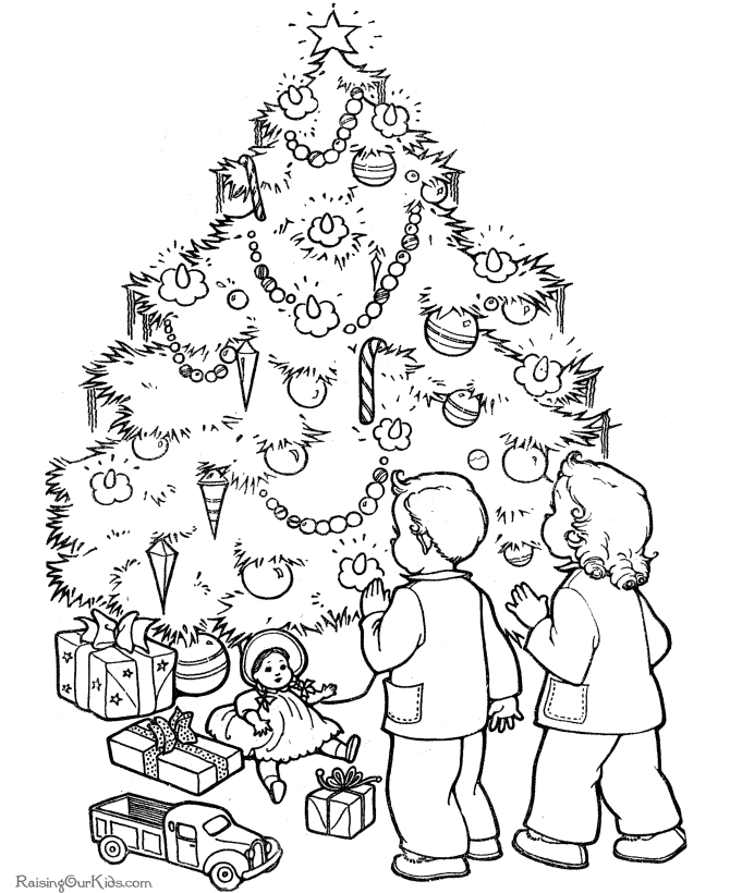 Kids free printable Christmas pages - Did Santa come?