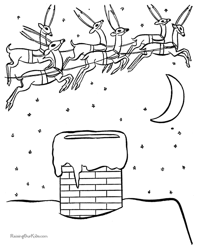 Cute Reindeer Free Printable Coloring Pages!