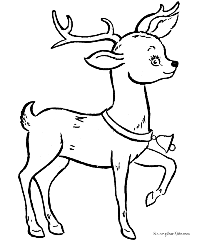 Printable Christmas Reindeer Coloring Pages!