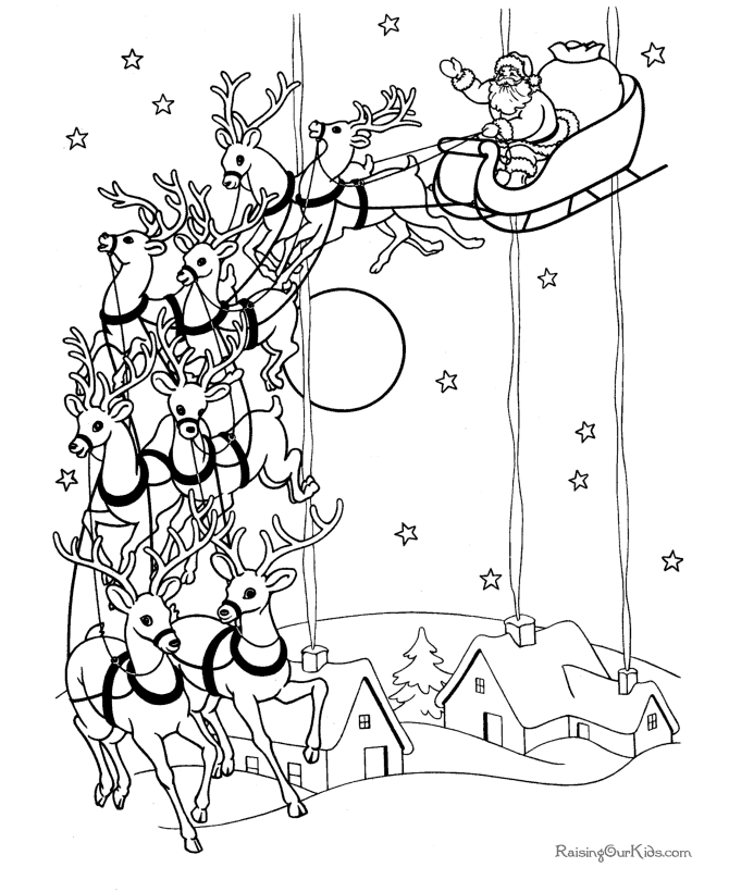 Santa Claus Christmas coloring pages