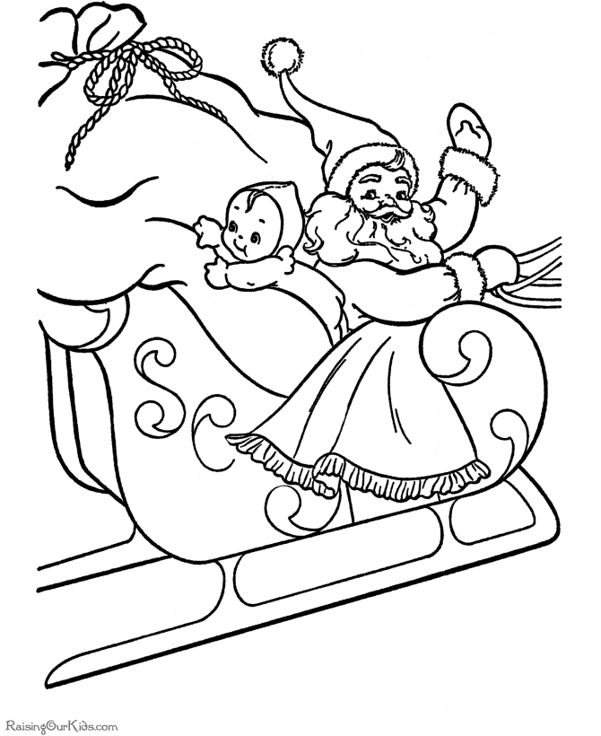 Santa Claus - Free Christmas coloring pics