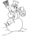Snowman coloring page