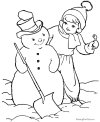 Snowman coloring pages
