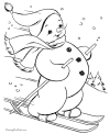 Free snowman coloring pages
