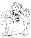 Snowman coloring page