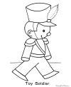 Christmas toys coloring page