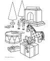 Christmas toys coloring page