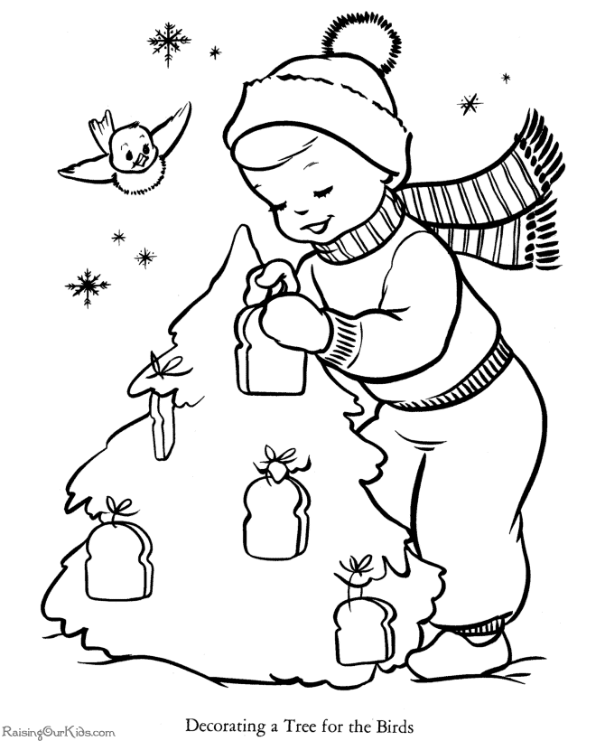 Kid's Free Printable Christmas Tree Coloring Pages!