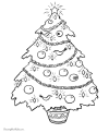 Christmas tree coloring pages
