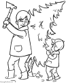 Christmas tree coloring page
