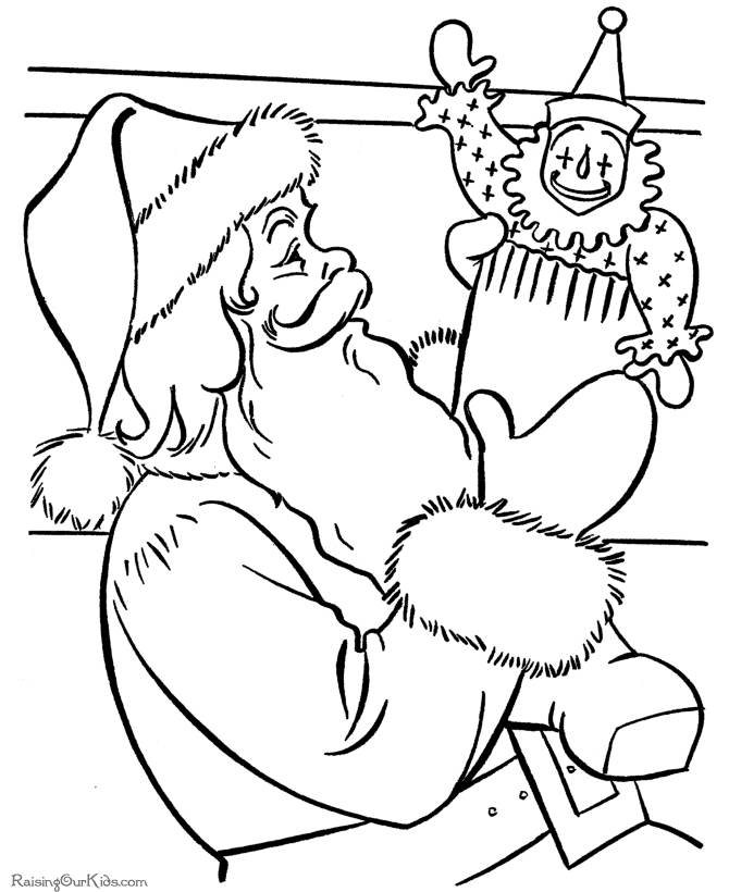 Free Printable Santa Coloring Pictures!