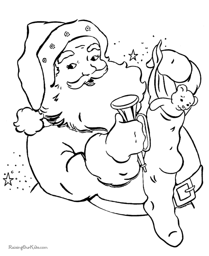 Free Printable Santa Coloring Pictures!