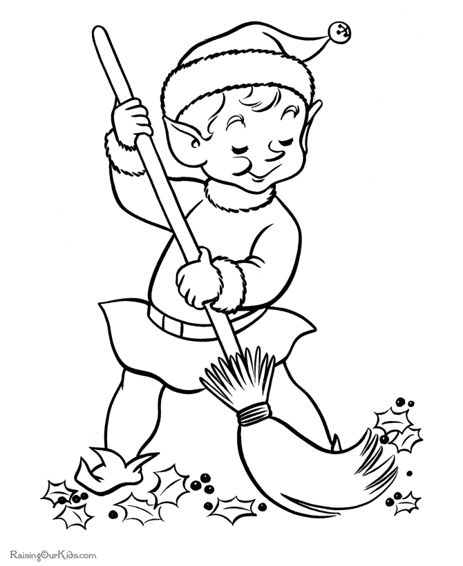Free Printable Elf Coloring Pictures!