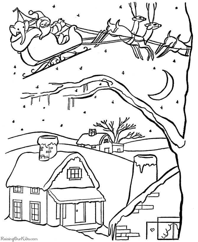 Free Printable Coloring Pictures - A Christmas Party!