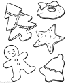 Coloring pictures of Christmas cookies