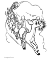 Coloring picture of Rudolph
