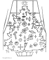 Christmas tree coloring picture