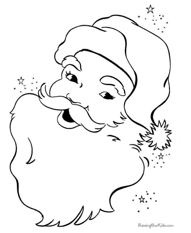 Free Printable Christmas Coloring Sheets of Santa Claus!