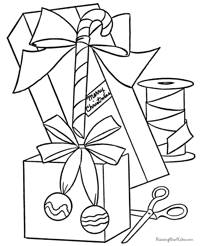 Free Printable Christmas Coloring Sheets of Presents!