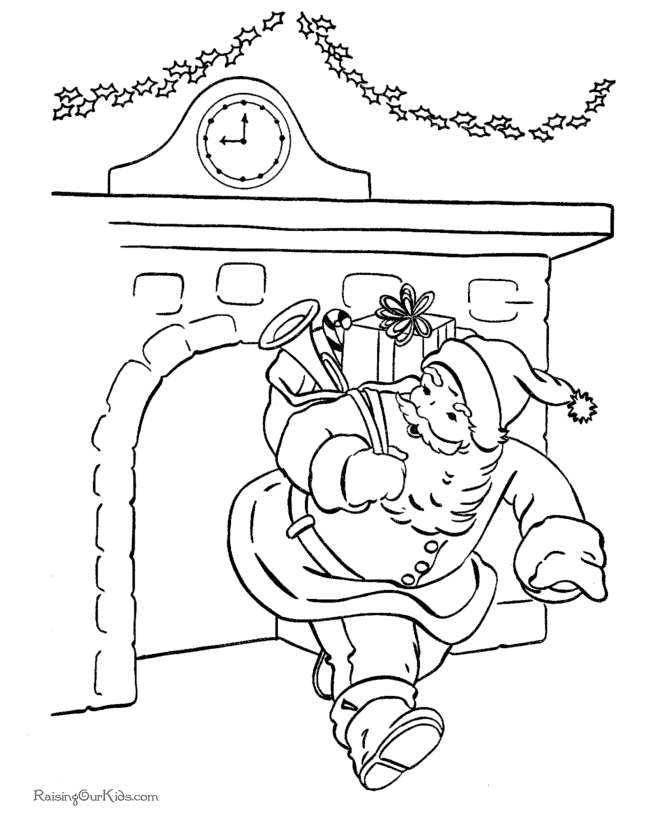 Free Printable Christmas Coloring Sheets of Santa!