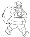 Santa Christmas coloring sheets