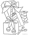 Christmas presents coloring sheets