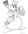 Snowman coloring sheet