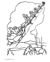 Santa sleigh coloring