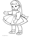 Christmas doll coloring sheets
